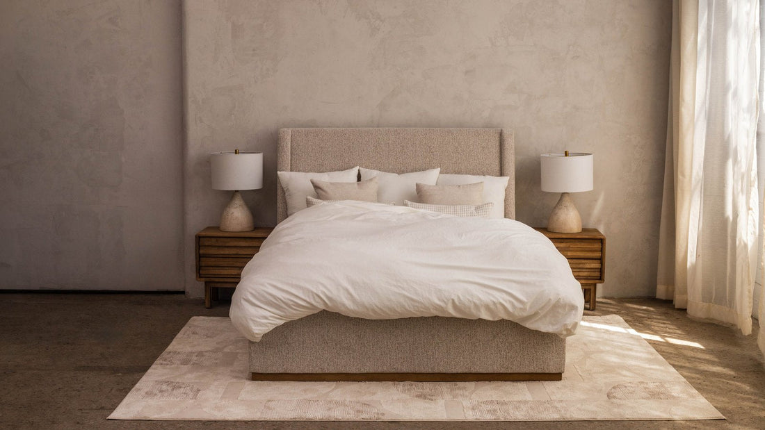 PureFlow Duvet Heaven Set on a queen bed, landscape bedroom view