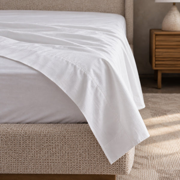 The four inch top hem on the flat sheet, folded back